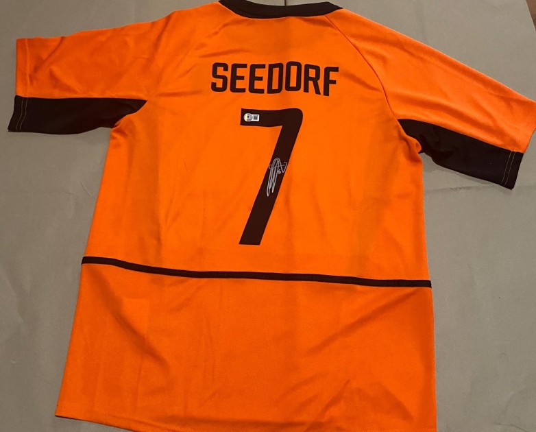 Clarence Seedorf's Netherlands 2002 Signed Replica Shirt