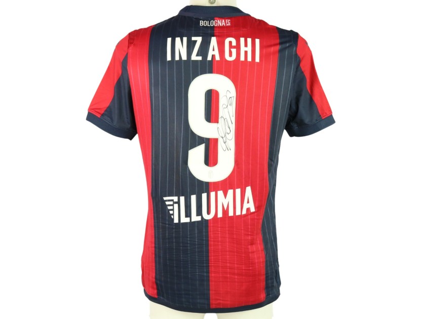 Inzaghi Official Bologna Signed Shirt, 2018/19