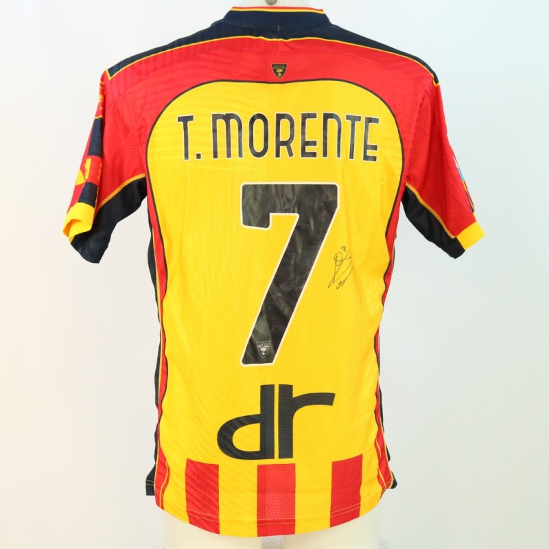 Tete Morente's Signed Unwashed Shirt, Lecce vs Juventus 2024