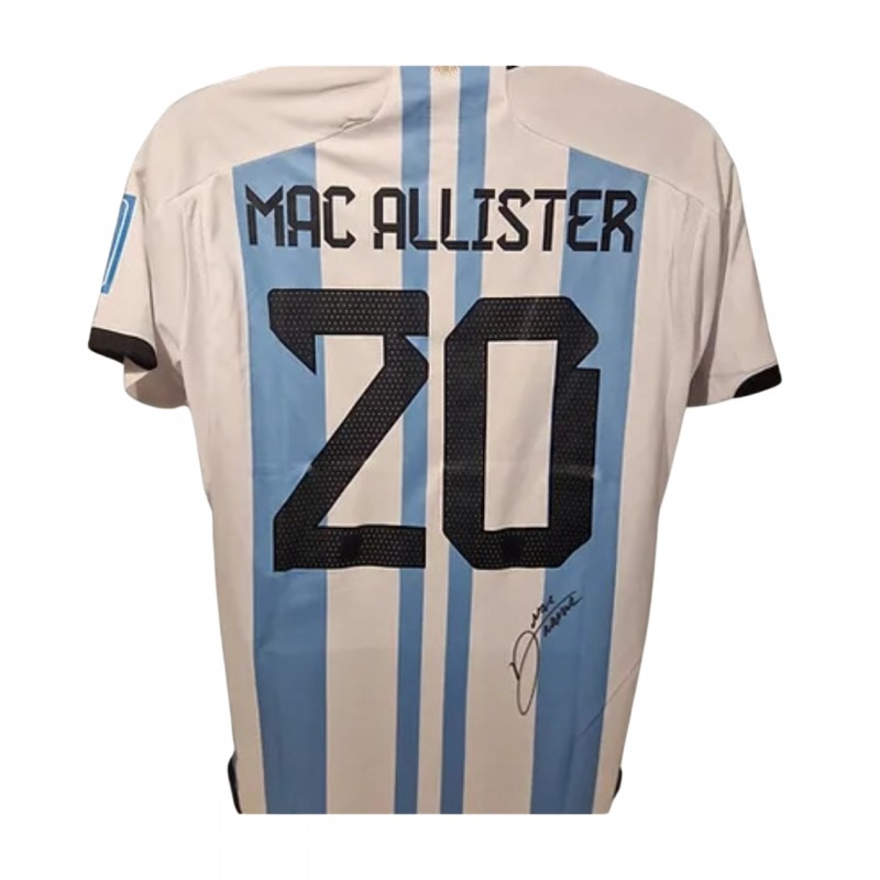 Alexis Mac Allister's Argentina 2022 World Cup Signed Shirt 