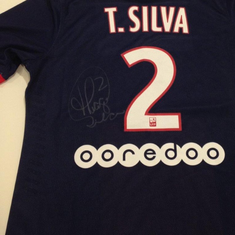 Thiago Silva match issued shirt, Paris Saint-Germain, Ligue 1 2013/2014 - signed