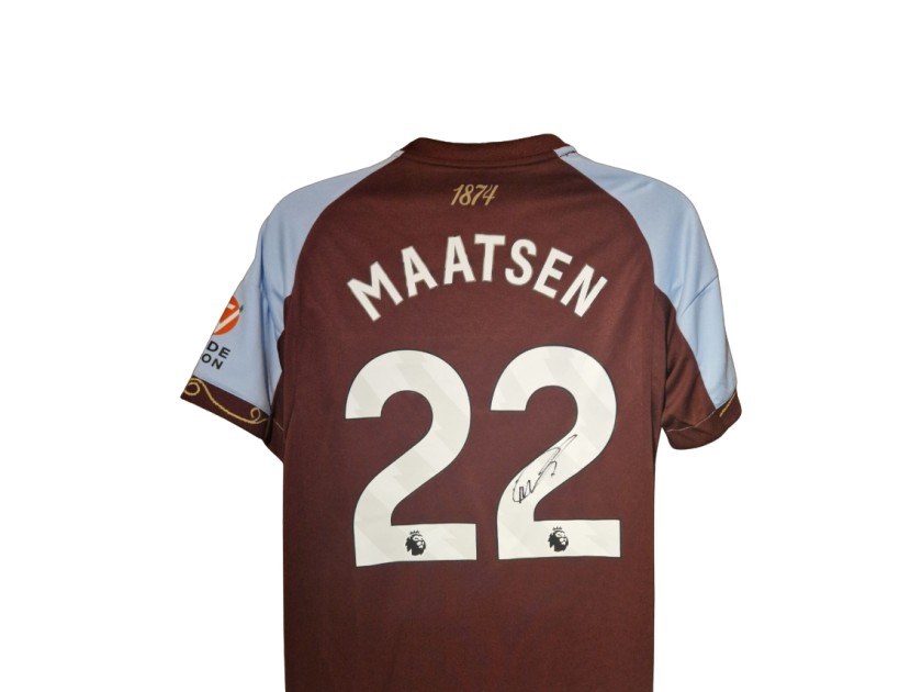 Ian Maatsen Signed Aston Villa 2025-26 Home Football Shirt