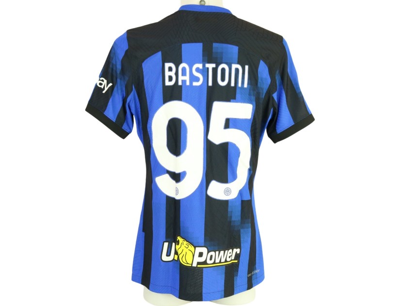 Bastoni's Inter Milan Match-Issued Shirt, 2023/24 "Star Trek Sponsor"