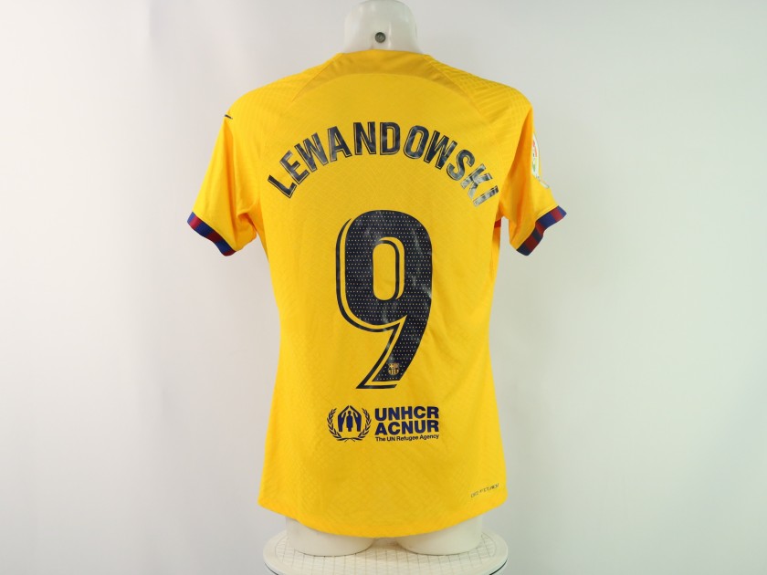 Lewandowski's Barcelona Match-Issued Shirt, LaLiga 2022/23