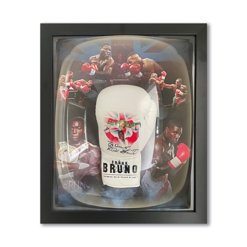 Frank Bruno Signed Boxing Glove Display