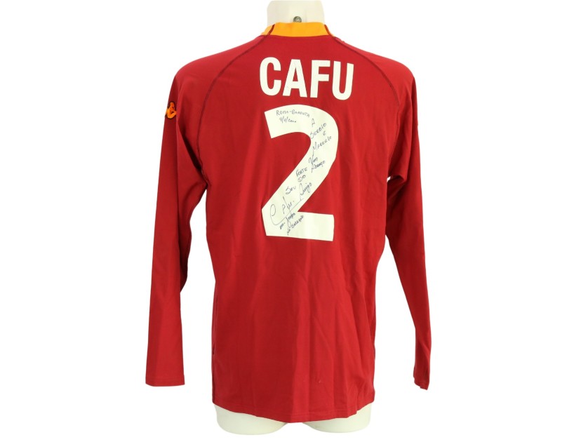 Cafu's Roma Signed Match-Issued Shirt, 2000/01