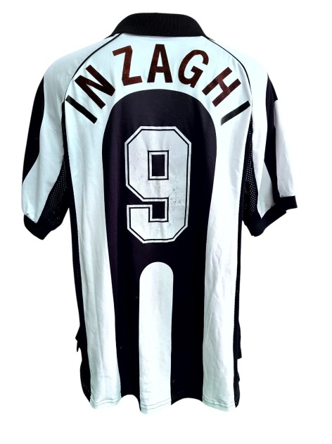 MAGLIA JUVENTUS INZAGHI NO MATCH WORN ISSUE SHIRT VINTAGE