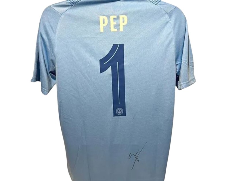 Pep Guardiola's Manchester City 2023/24 Signed Official Shirt