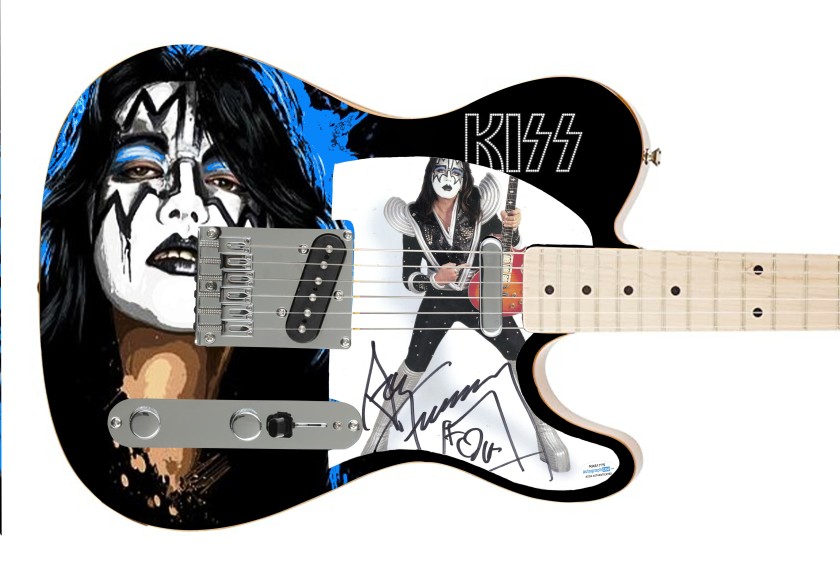 Ace Frehley of KISS Signed Pickguard Custom Fender Guitar