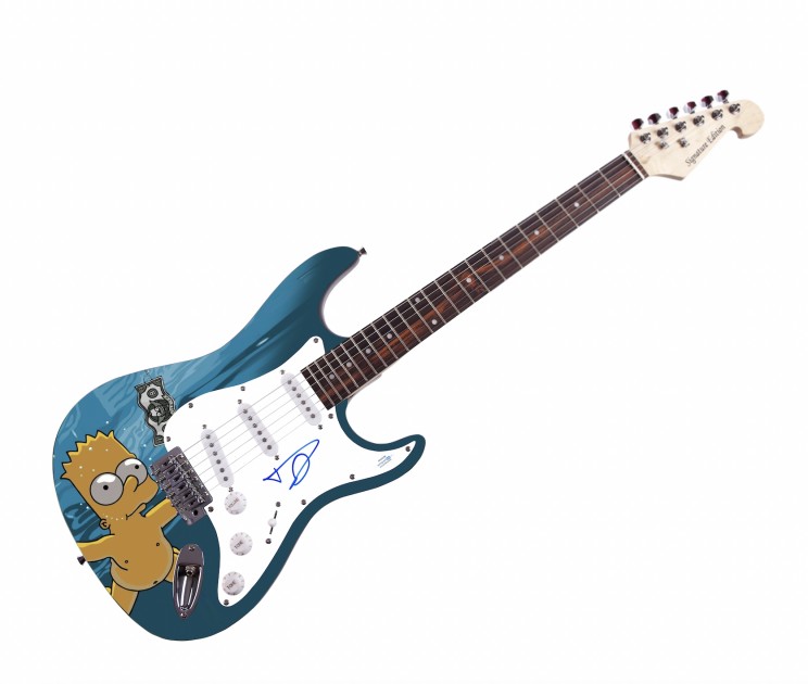 Nirvana Simpsons Guitar Signed by Dave Grohl