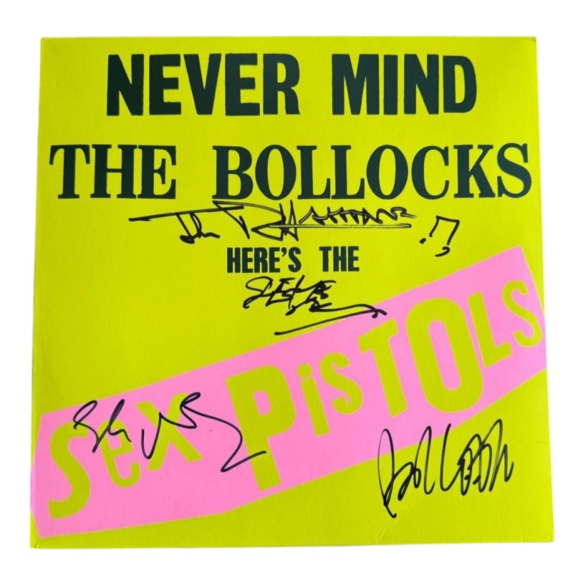 LP in vinile "Never Mind The Bollocks" dei Sex Pistols - Autografato