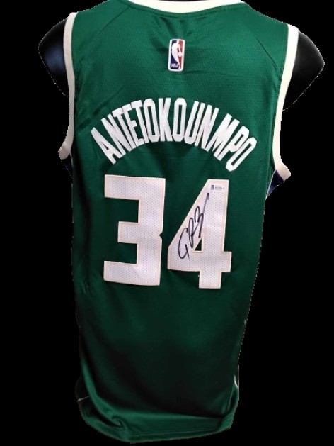 Canotta replica Antetokounmpo Milwaukee Bucks - Autografata