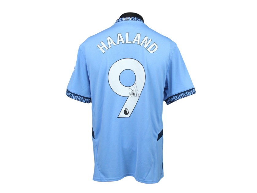 Haaland's Manchester City Signed Official Home Shirt, 2024/25
