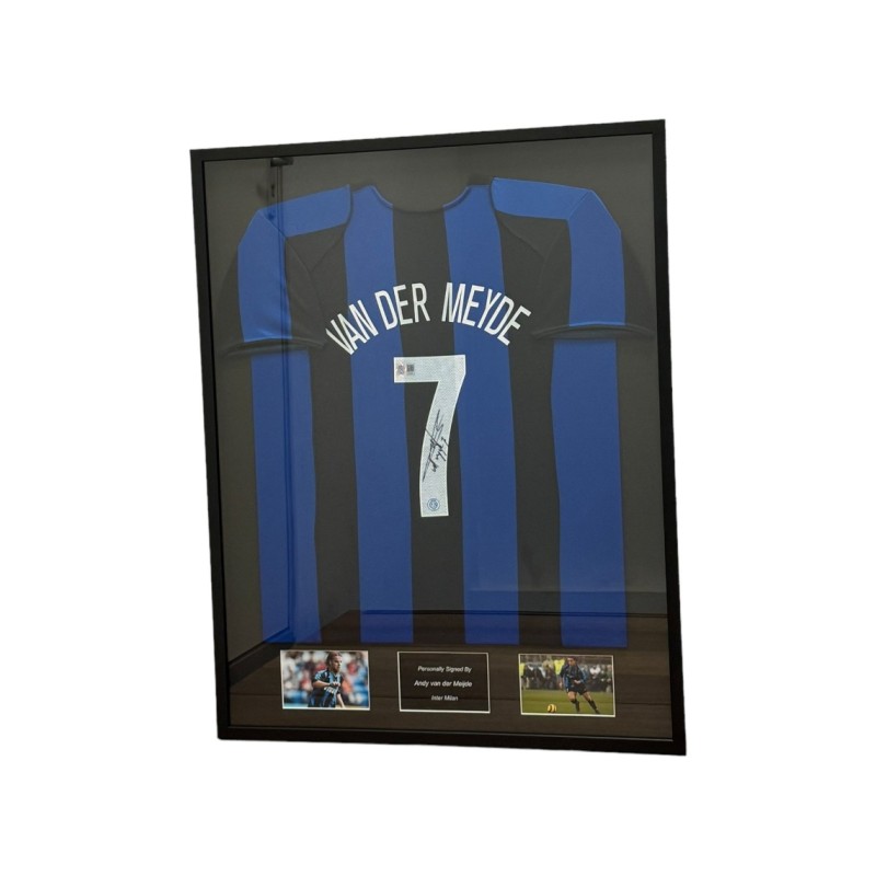 Andy van der Meyde's Inter Milan 2004/05 Signed and Framed Shirt