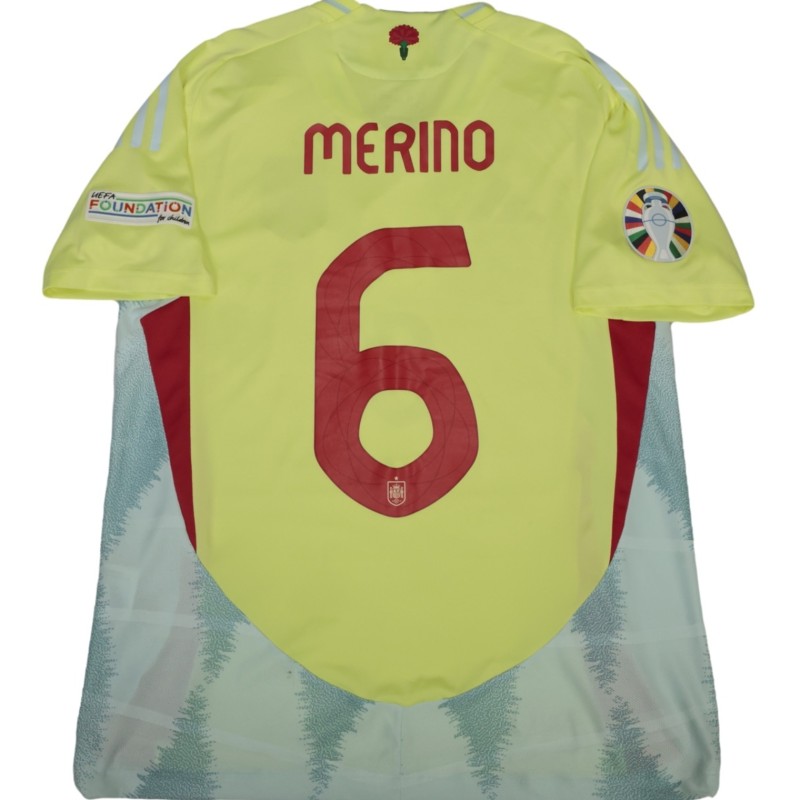 Merino's Match-Issued Shirt, Albania vs Spain EURO 2024