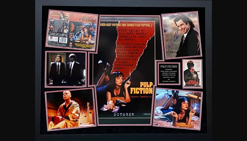 Pulp Fiction Cast Signed Display