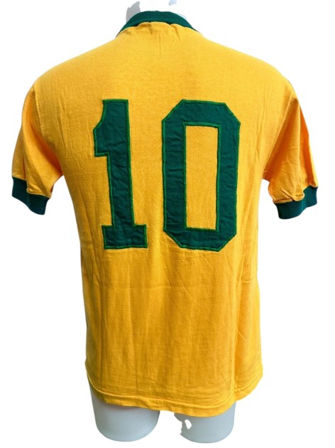 Rivelino's Brazil Signed Match-Worn Shirt, FIFA World Cup 1974