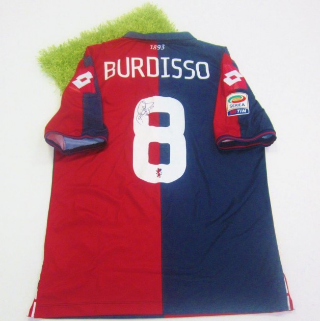 Burdisso Genoa match issued/worn shirt, Serie A 2014/2015 - signed