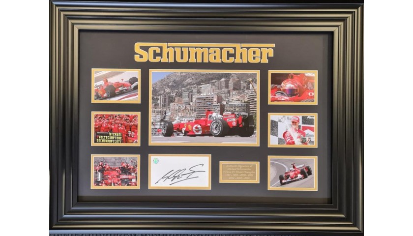 Michael Schumacher Ferrari Signed Montage
