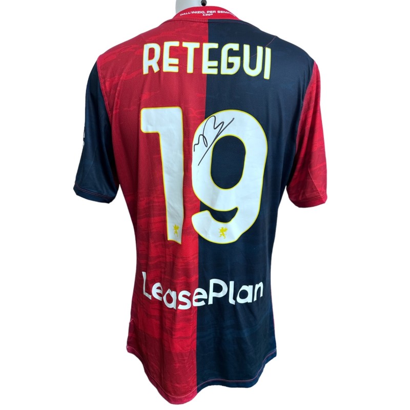 Retegui's Match-Worn Signed Shirt, Genoa vs Lecce 2024