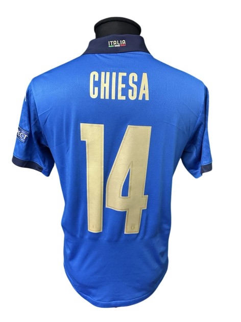 Chiesa's Match-Issued Shirt, Italy vs England EURO 2020 Final