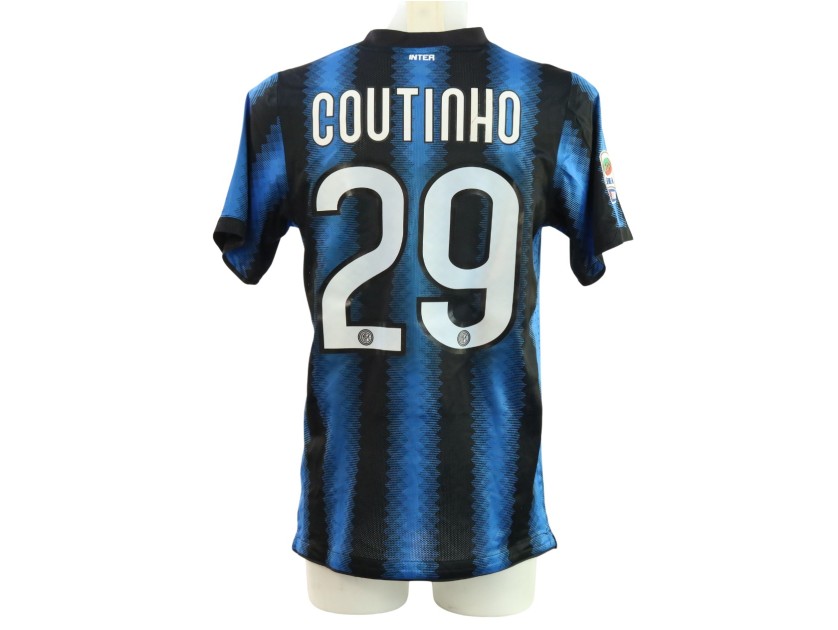 Coutinho's Inter Match-Issued Shirt, 2010/11