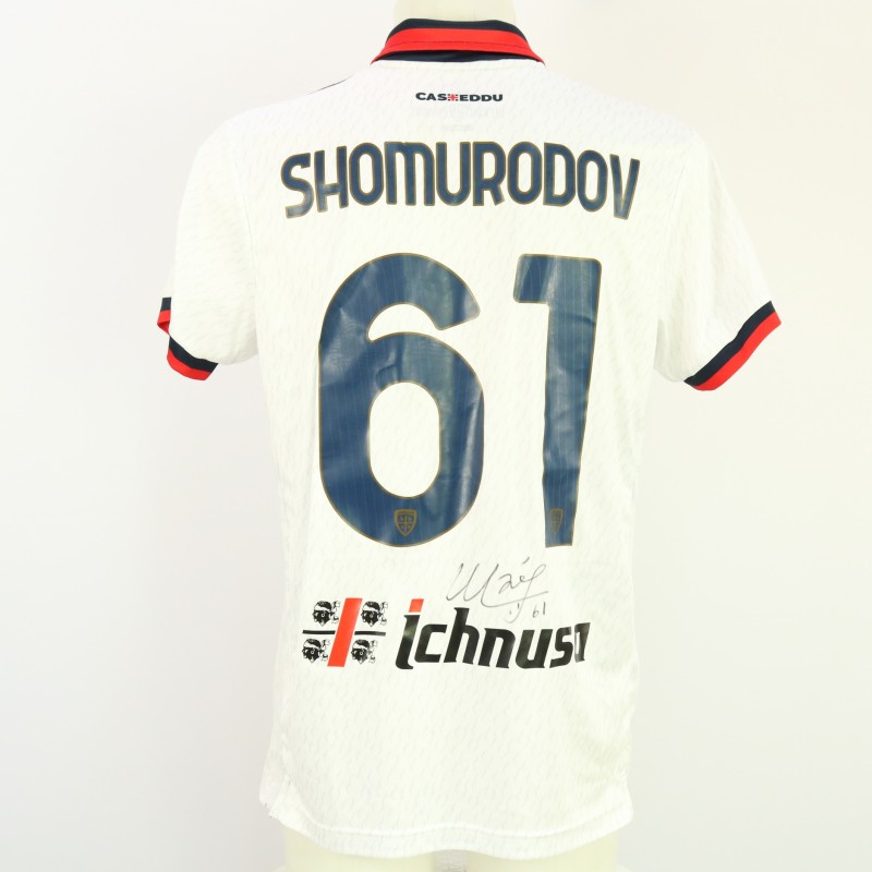 Shomurodov's Signed Unwashed Shirt, Inter Milan vs Cagliari 2024