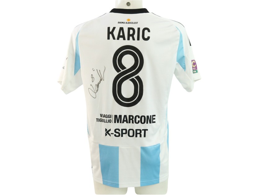 Maglia Karic unwashed Virtus Entella vs Perugia, 2025 - Autografata