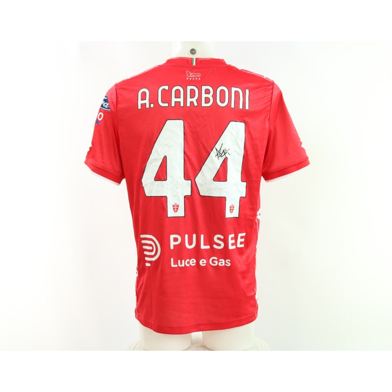 Carboni's Signed Unwashed Shirt, Monza vs Lecce 2025