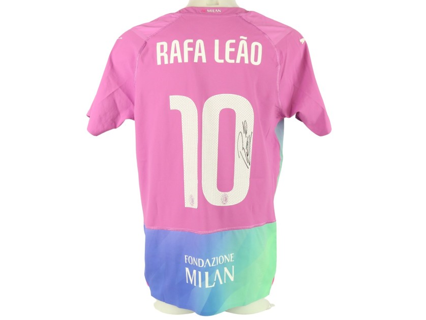Rafa Leao Milan Match Signed Shirt, 2023/24 