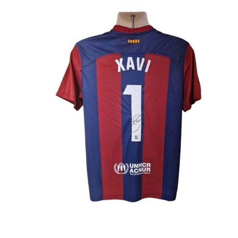 Xavi's FC Barcelona 2023/24 Signed Replica Shirt