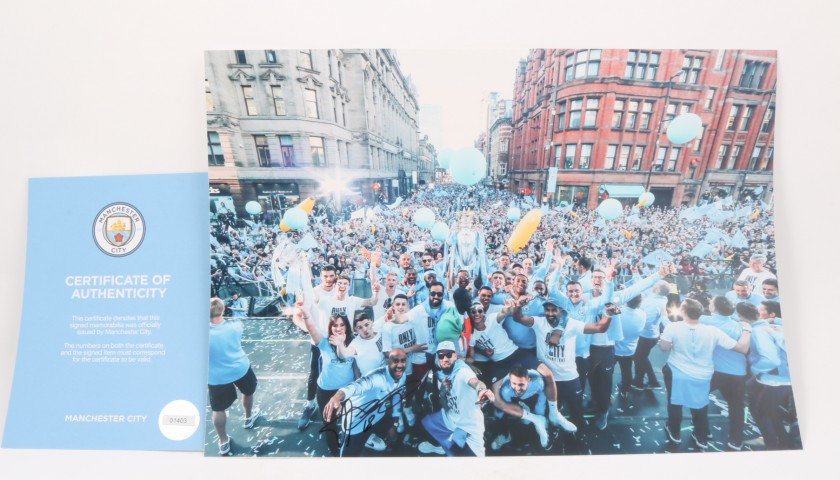 Champions Parade Picture Signed by Delph