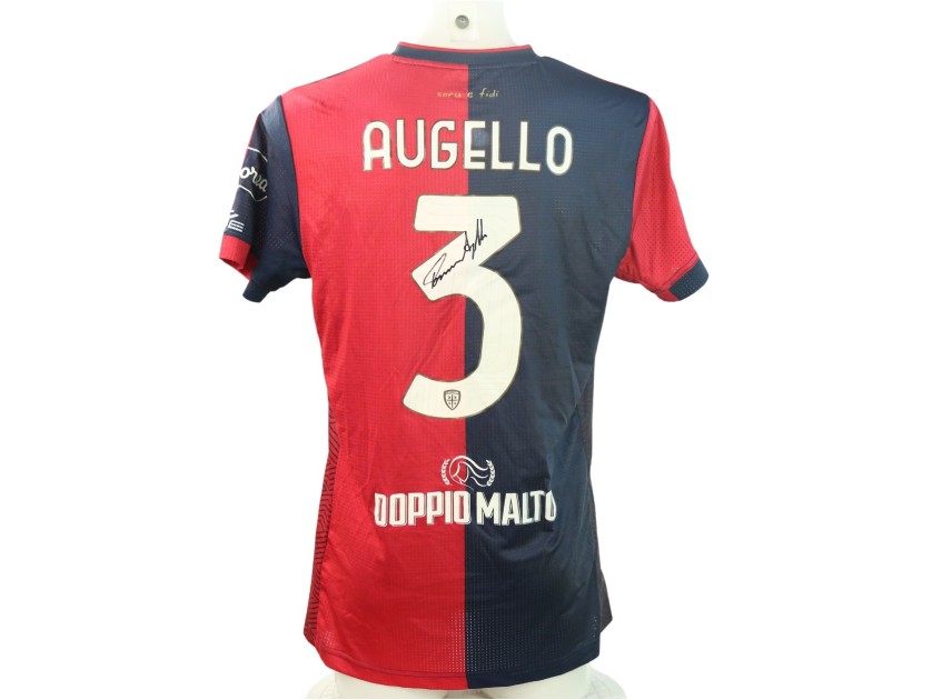 Augello's Signed Unwashed Shirt, Cagliari vs Cremonese 2024