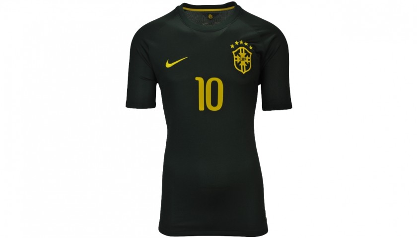 BRAZIL 2010 RARE Limited Black Match Shirt Camiseta Neymar Issue