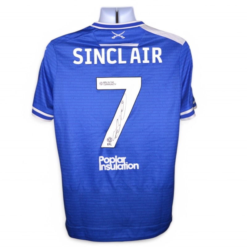 Maglia indossata Bristol Rovers Emirates FA Cup, vs Weston Super Mare - Autografata da Sinclair