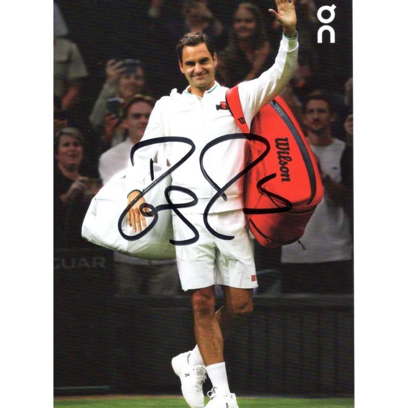Cartolina ufficiale autografata da Roger Federer