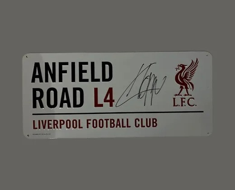 Jurgen Klopp Signed Liverpool Street Sign