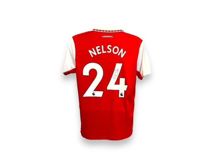 Reiss Nelson's Arsenal 2022/23 Signed and Framed Shirt