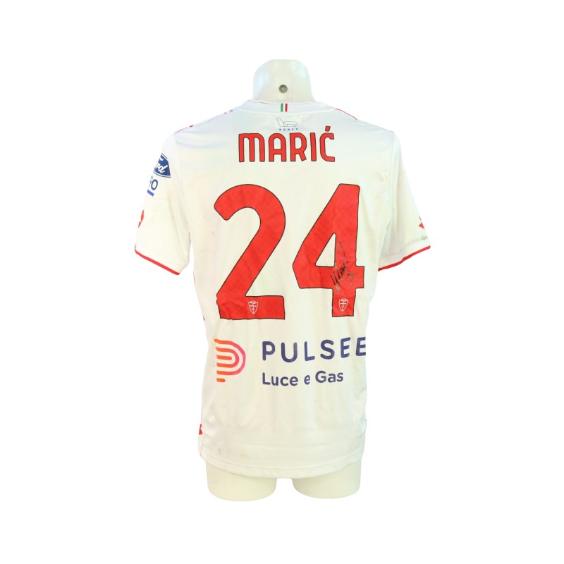 Maric's Signed Unwashed Shirt, Bologna vs Monza Coppa Italia 2024