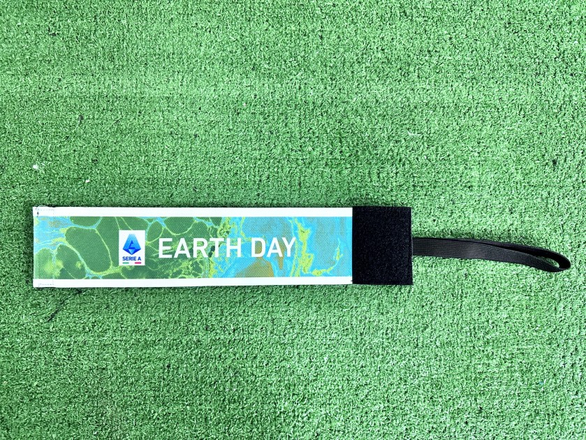 Serie A "Earth Day" Captain's Armband, Milan vs Inter 2024 - Worn by Lautaro