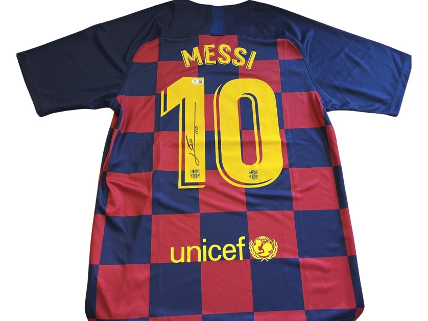 Maglia firmata da Messi per il Barcellona 2019/20