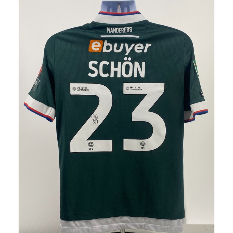 Maglia da trasferta autografata del Bolton Wanderers di Szabolcs Schön, contro l'Arsenal