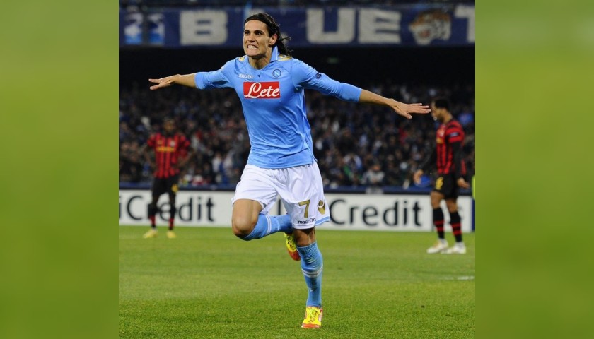 Cavani's Napoli Worn and Signed Shirt, UEFA CL 2011/12