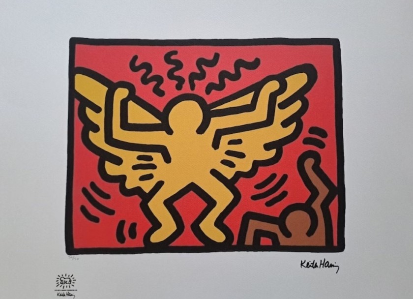"Radiant Angel" Lithograph Signed by Keith Haring
