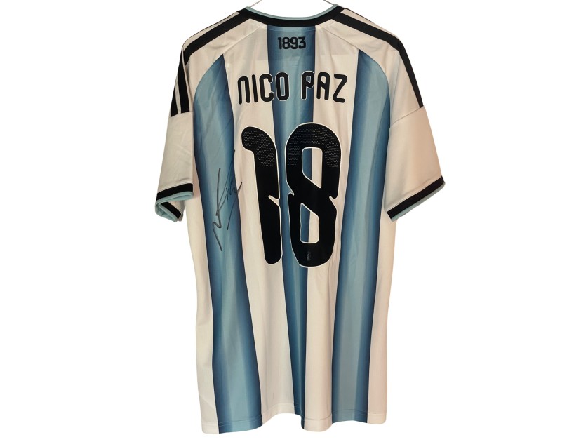 Nico Paz's Argentina Signed Official Shirt, 2026