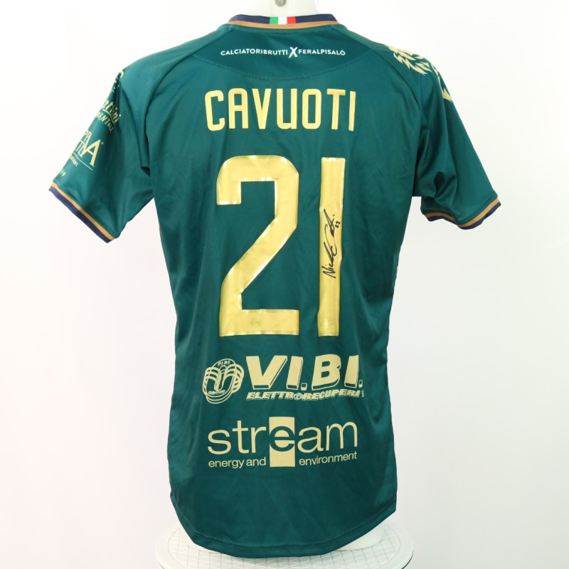 Cavuoti's Feralpisalò vs Pro Vercelli Signed Unwashed Shirt, 2024