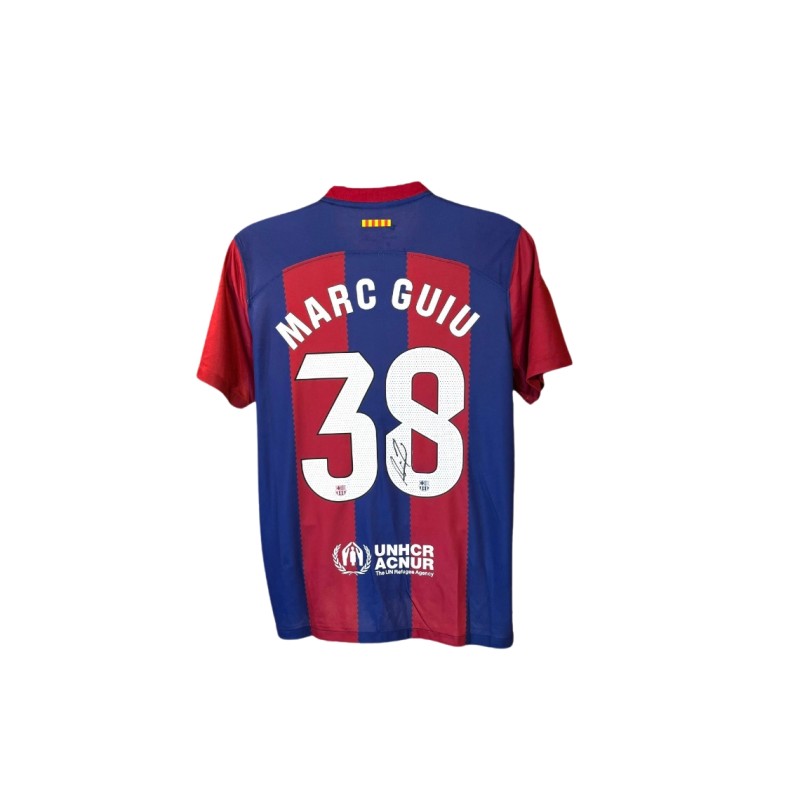 Marc Guiu's FC Barcelona 2023/24 Signed Replica Shirt