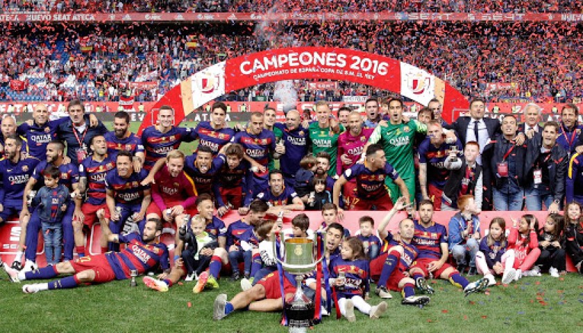 A Lionel Messi Game-Used & Unwashed #10 FC Barcelona Home Shirt. 2016 Copa  del Rey Final. FC Barcelona (2) – (0) Sevilla FC. Vicente Calderón. –  Memorabilia Expert