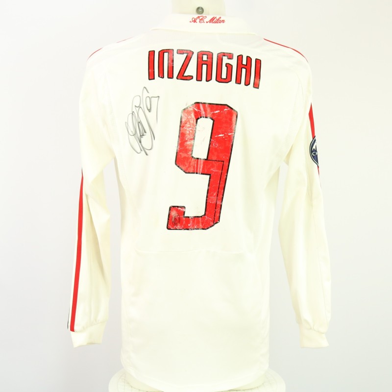 Maglia gara Inzaghi, Arsenal vs Milan 2008 - Autografata