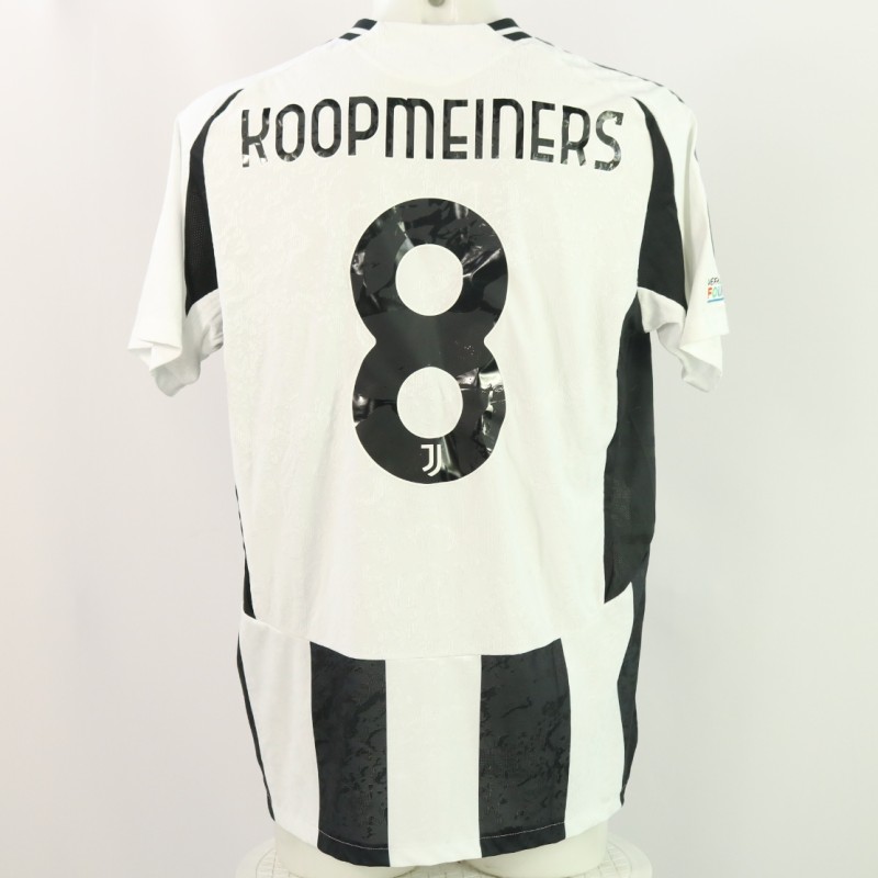 Koopmeiners' Juventus Match-Issued Shirt, Champions League 2024/25